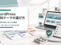 WordPress有料テーマを比較前に選ぶ基準を整理する3D風イメージ