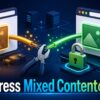 WordPressのMixed Contentを修正してHTTPS通信へ統一する方法を表したアイキャッチ