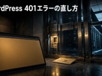 認証鍵がないリクエストが施錠ゲートで止まり401エラーになる様子