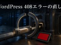 送信途中のデータが時間切れでサーバーの受入口に届かず408エラーになる様子
