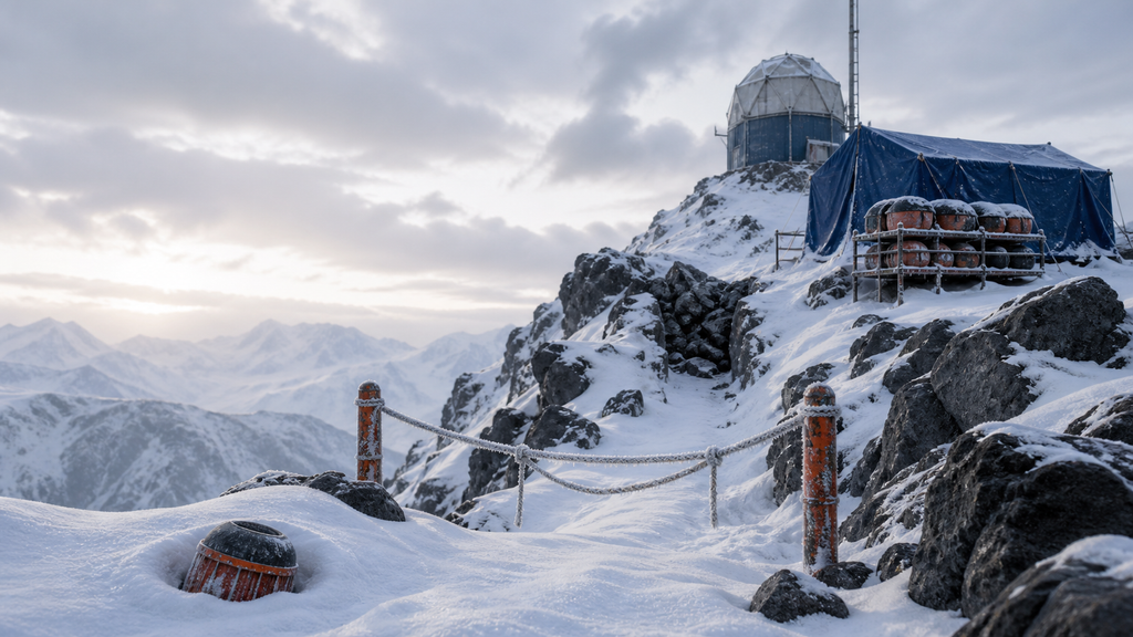 WP-Cronの起動経路にある遮断と詰まりを雪山の設備で表した画像
